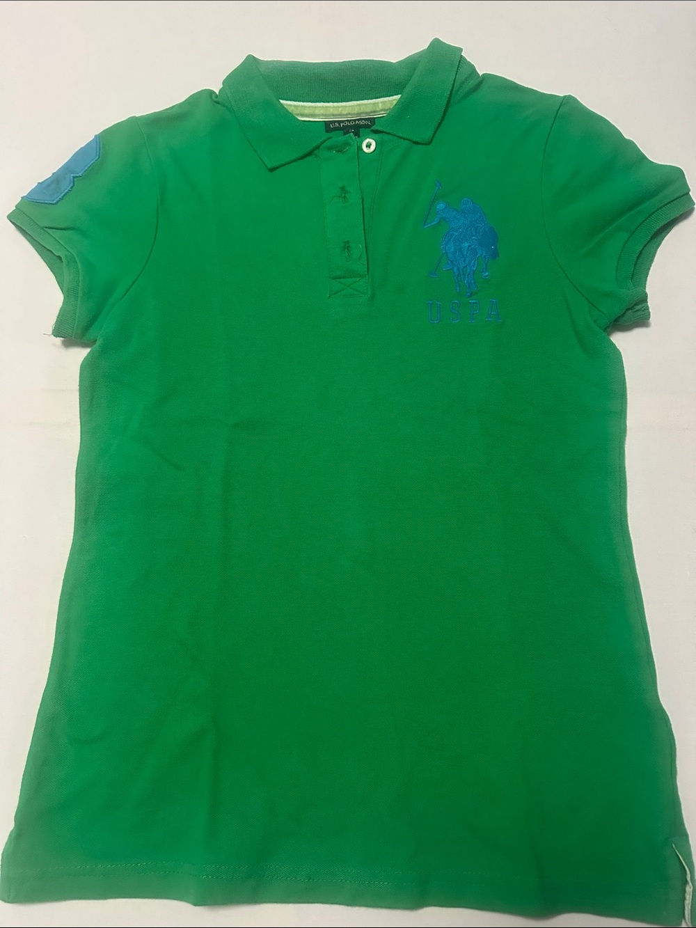 U.S polo assn. Green Women's Short Sleeve Top medium jr. size